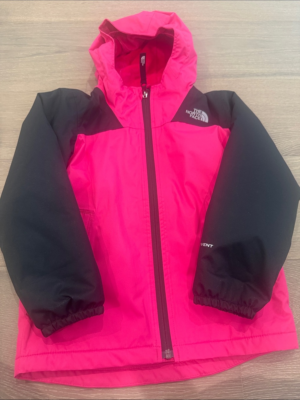 Brand new!! The North Face Hot Pink and Black Kids' Hooded Jacket